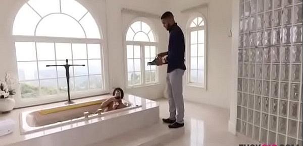  Big Tit Ebony Fucked In Bathroom